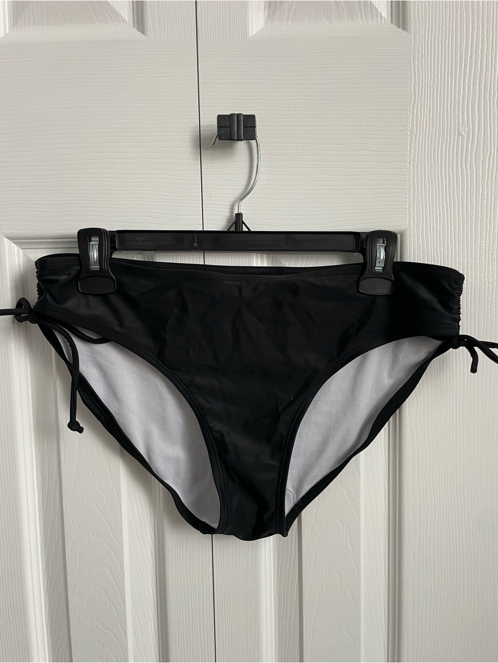 Women's Black Tie-Side Bikini Bottoms